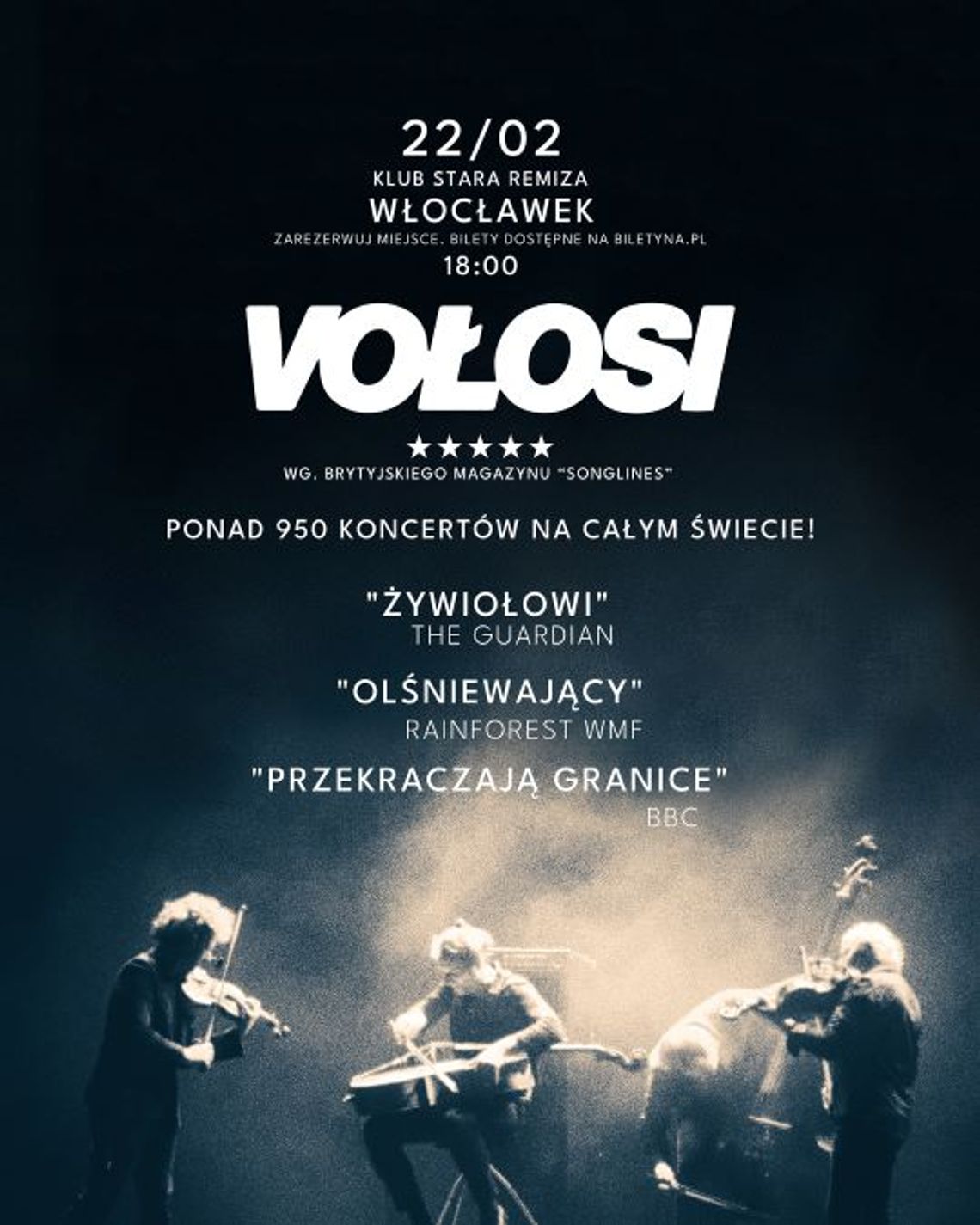 W lutym VOŁOSI zagrają w Klubie "Stara Remiza"