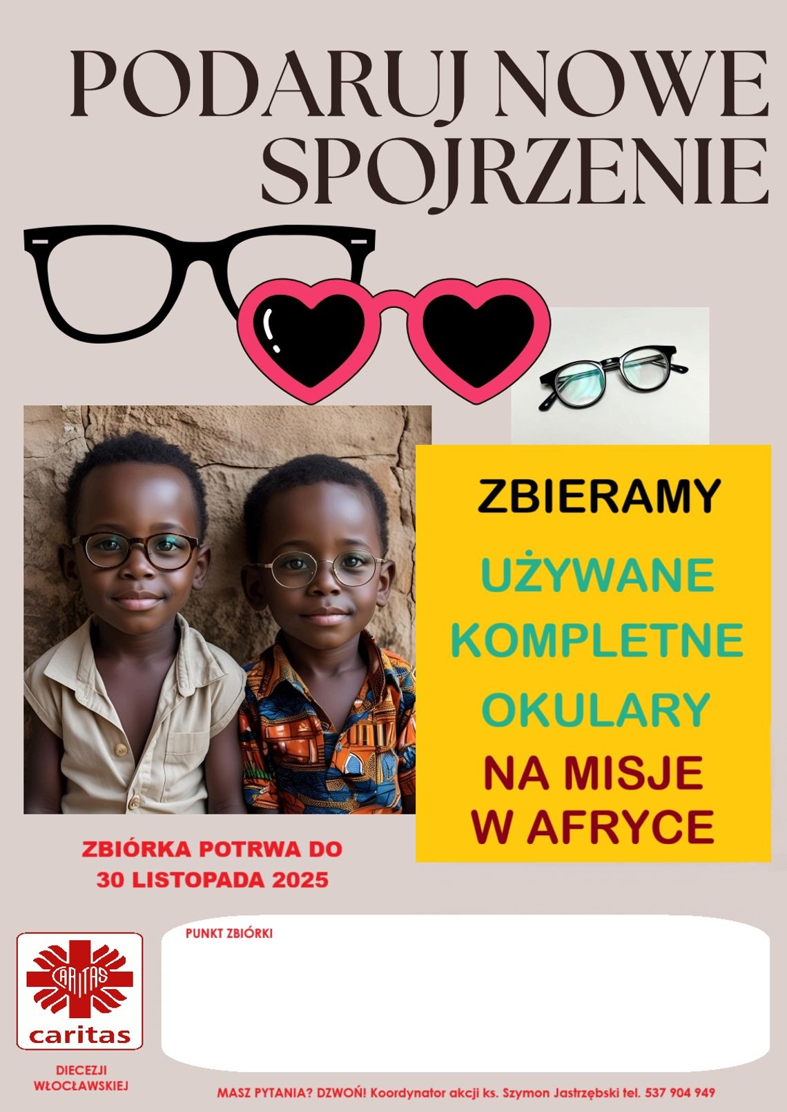 Włocławek włącza się w akcję dla Afryki. Caritas zbiera używane okulary