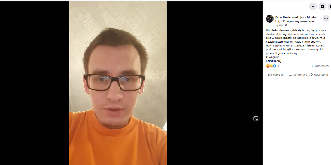 Włocławianin jest nieuleczalnie chory. Wojewoda z PiS właśnie zamknął jedyny szpital, w którym zawsze miał ratunek, po to by przekształcić go w covidowy