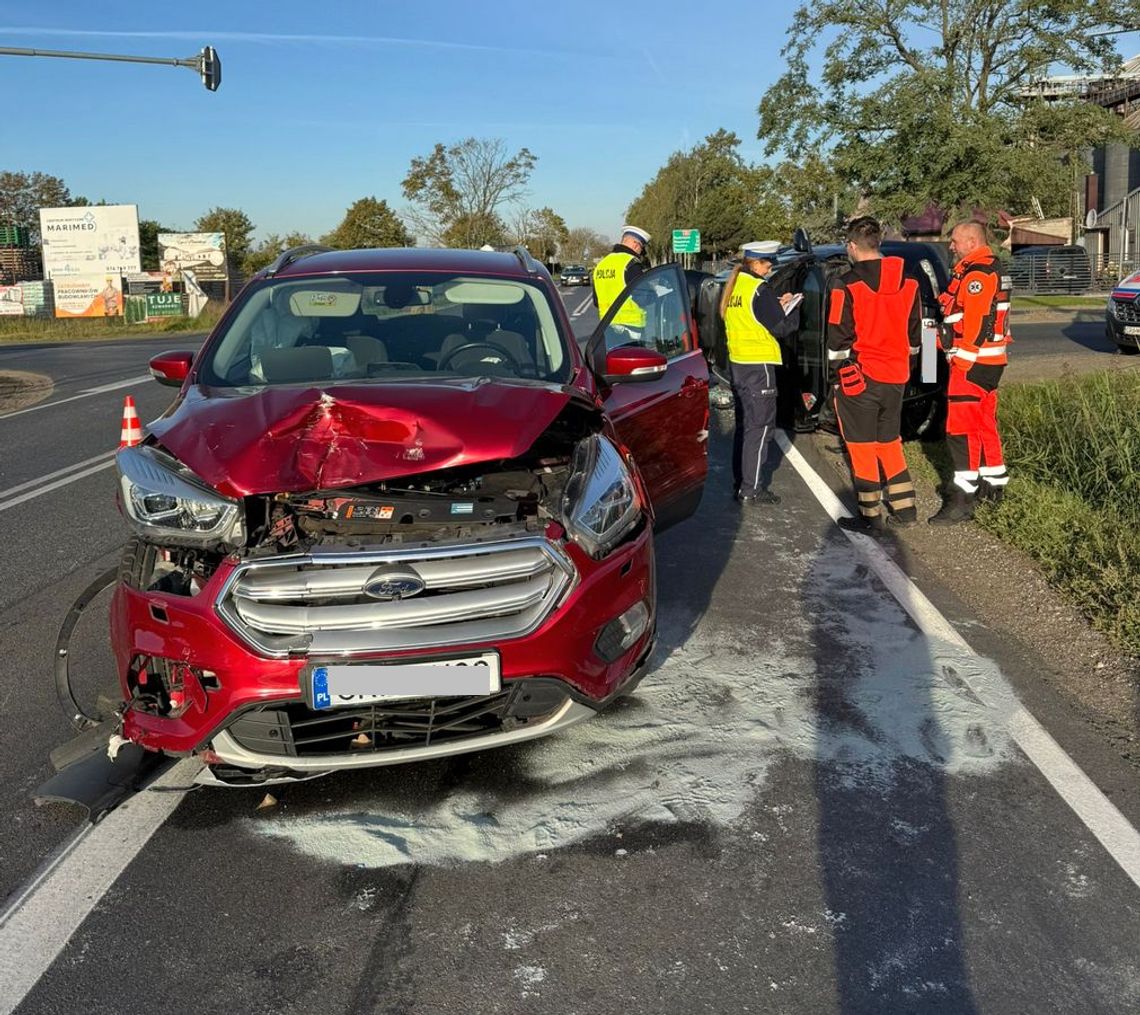 Wypadek w gm. Osięciny. Jedna osoba w szpitalu