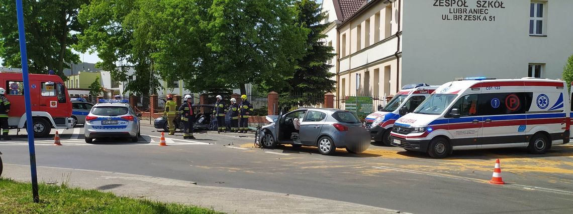 Wypadek w Lubrańcu, wjazd od strony Brześcia zablokowany