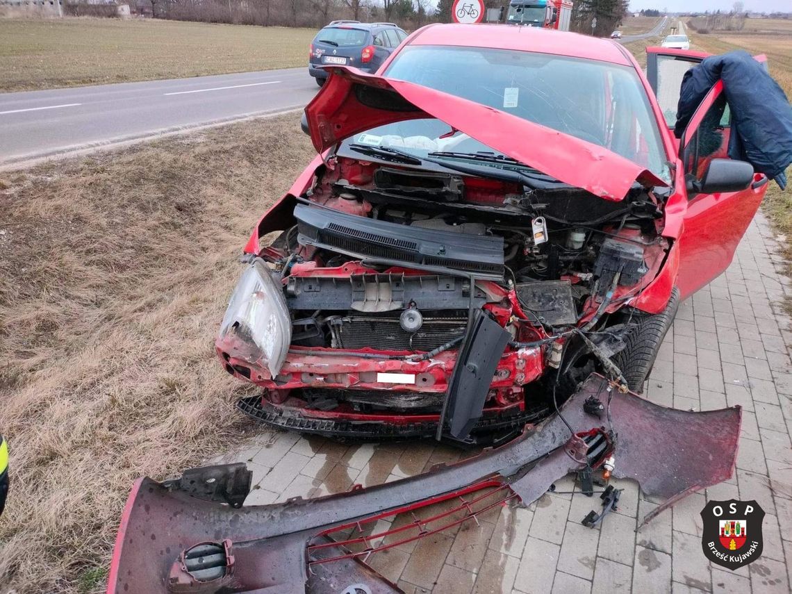 Wypadek w Polówce. Jedna osoba trafiła do szpitala