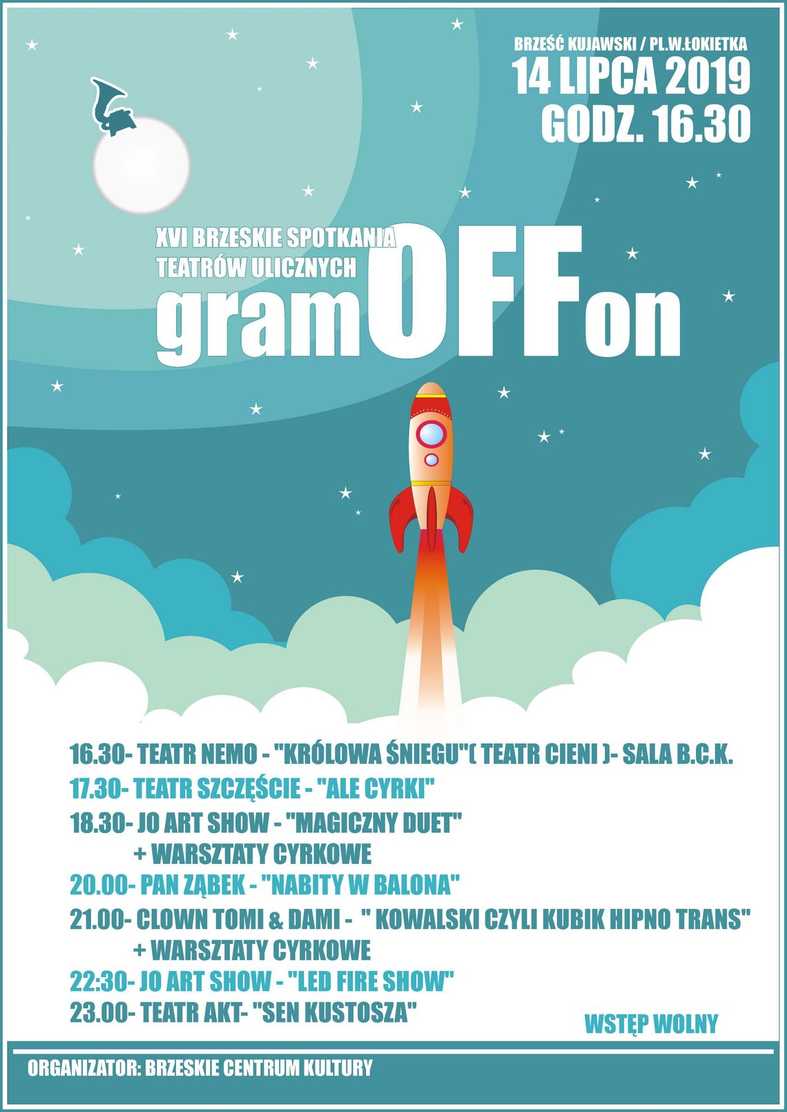 XVI Brzeskie Spotkania Teatrów Ulicznych "gramOFFon" już 14 lipca