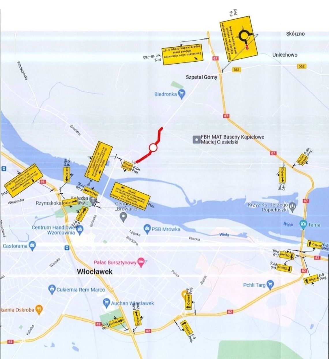 Zamknięcie ulicy Lipnowskiej: objazdy i jak będzie kursowała linia nr 9 