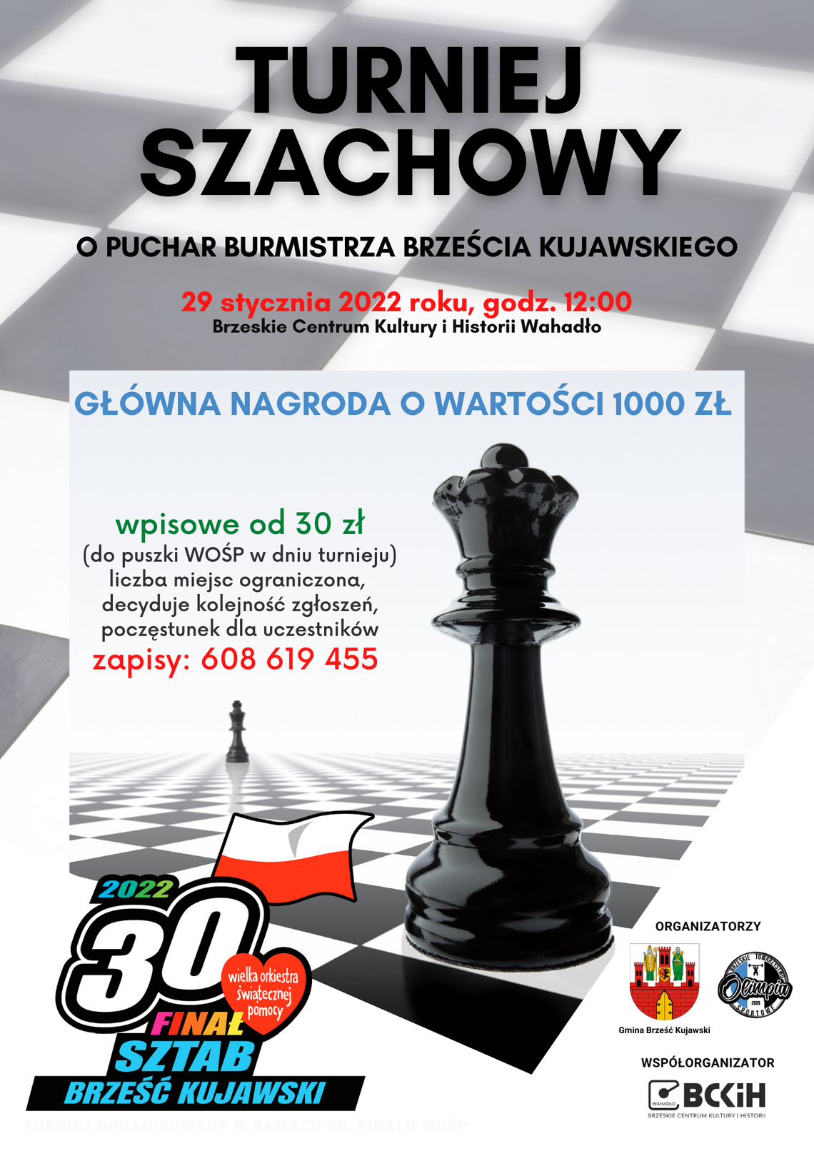 Zbliża się Turniej Szachowy o Puchar Burmistrza Brześcia Kujawskiego 