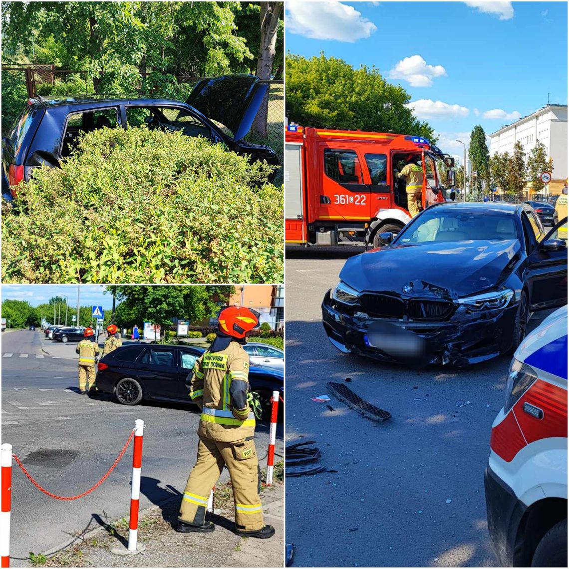 Zdarzenie BMW i Volkswagena. Droga zablokowana, są poszkodowani Zdarzenie BMW i Volkswagena. Droga zablokowana, są poszkodowani