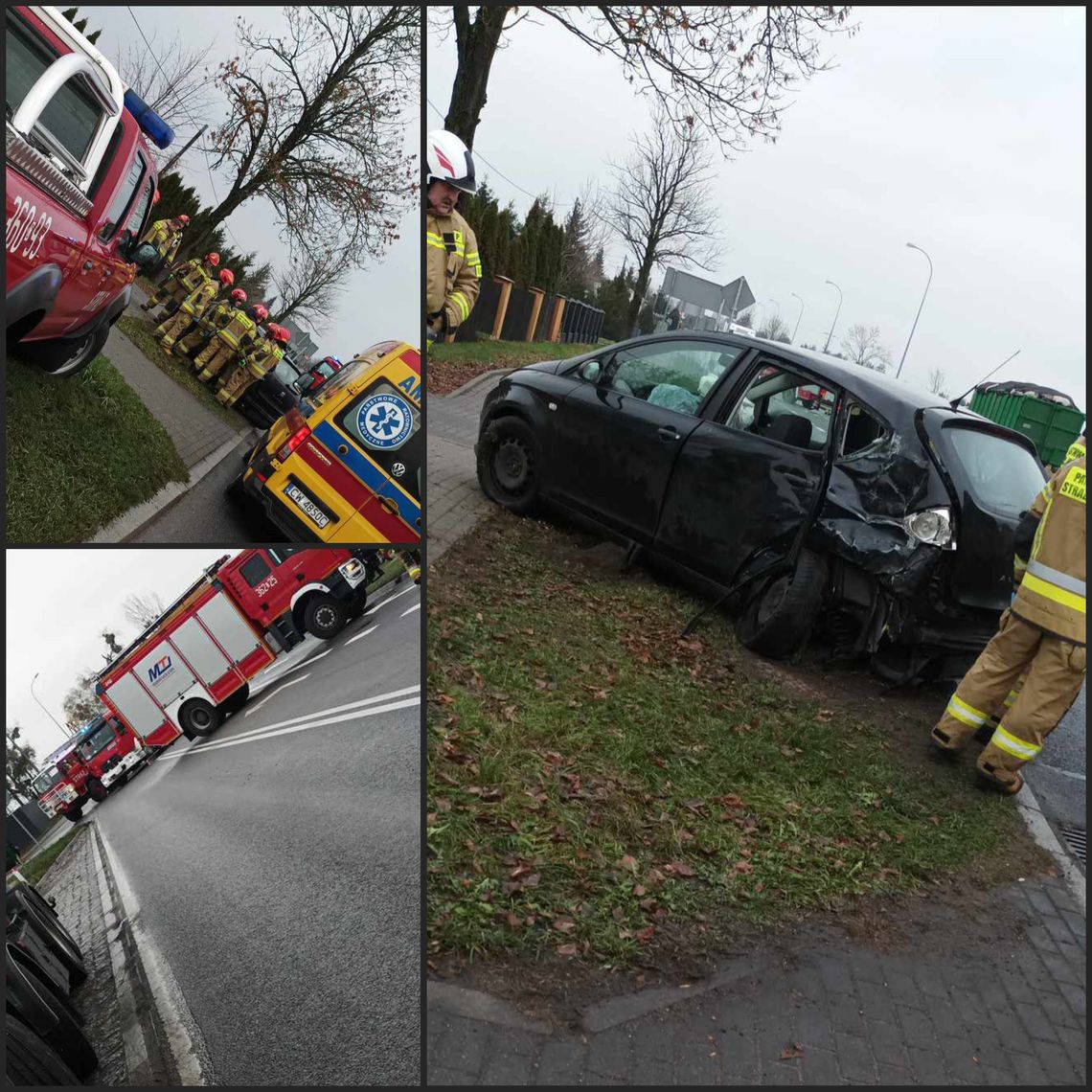 Zderzenie auta osobowego z ciężarowym w Fabiankach. Droga zablokowana