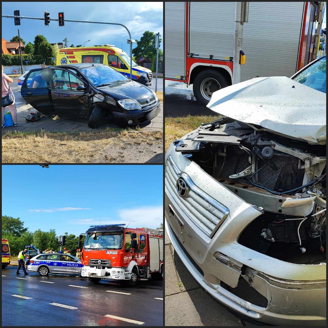 Zderzenie pojazdów na skrzyżowaniu ul. Wojskowej i Barskiej Zderzenie pojazdów na skrzyżowaniu ul. Wojskowej i Barskiej