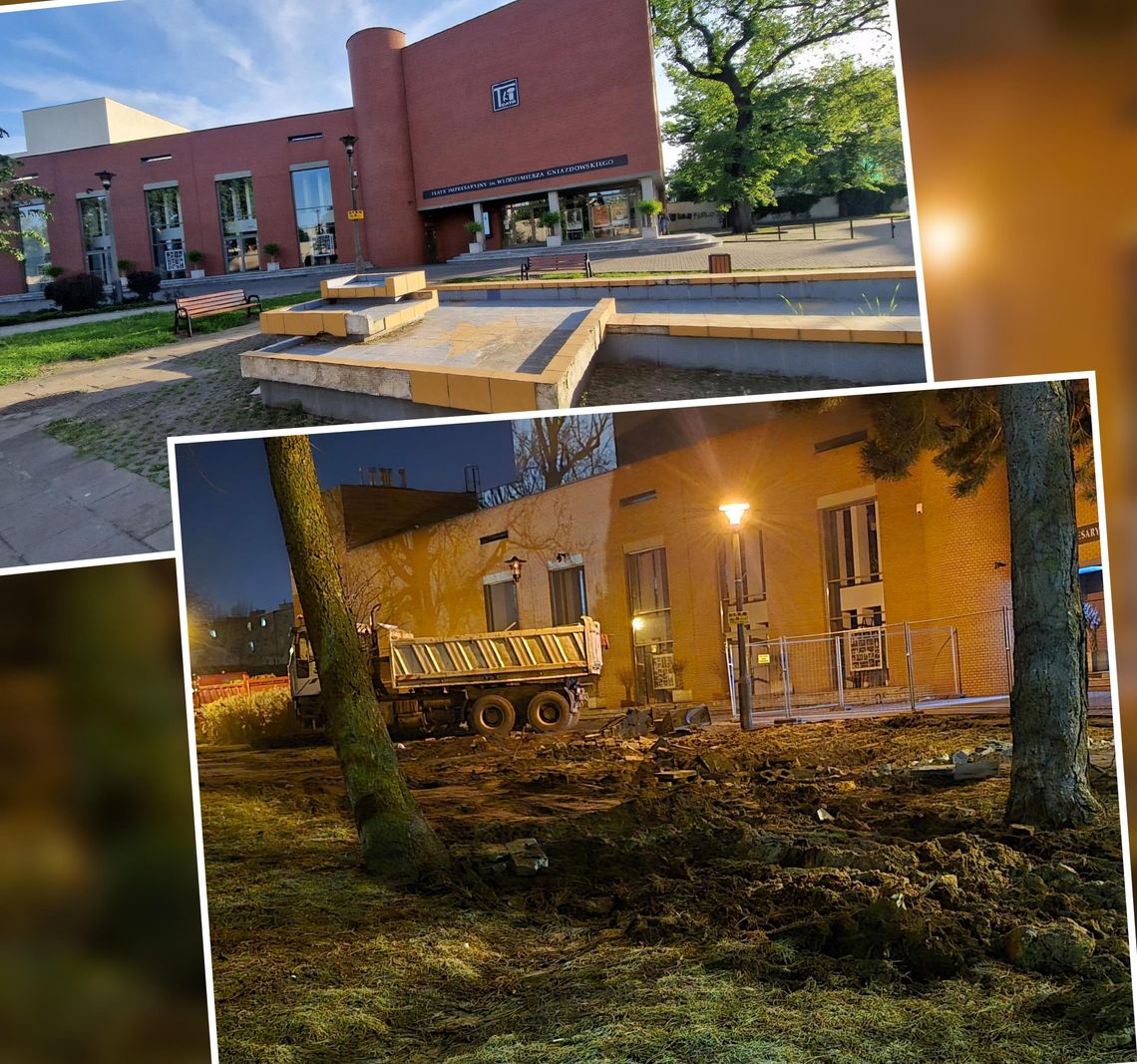 Ze skweru przed Teatrem Impresaryjnym zniknęła fontanna. Rozpoczęła się przebudowa otoczenia