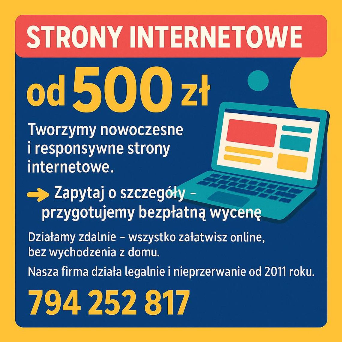 Strony internetowe od 500 zł - tanio, szybko i profesjonalnie! Gotowa nawet w kilka dni! Strony internetowe od 500 zł - tanio, szybko i profesjonalnie! Gotowa nawet w kilka dni!