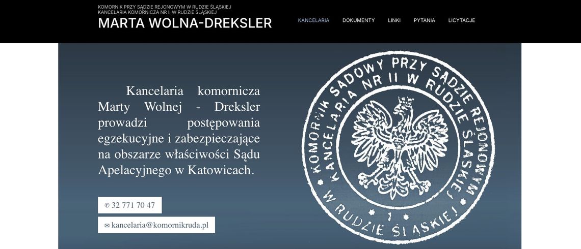 Komornik Ruda Śląska przy Sądzie Rejonowym Marta Wolna-Dreksler