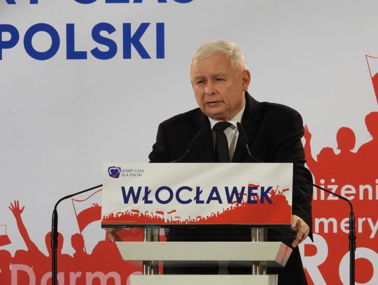 Jarosław Kaczyński na konwencji PiS we Włocławku